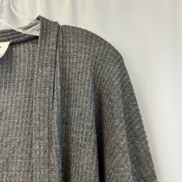 Sadie & Sage Womens Cardigan Sweater Gray 3/4 Sleeve Open Front Neckline Small - Picture 4 of 10
